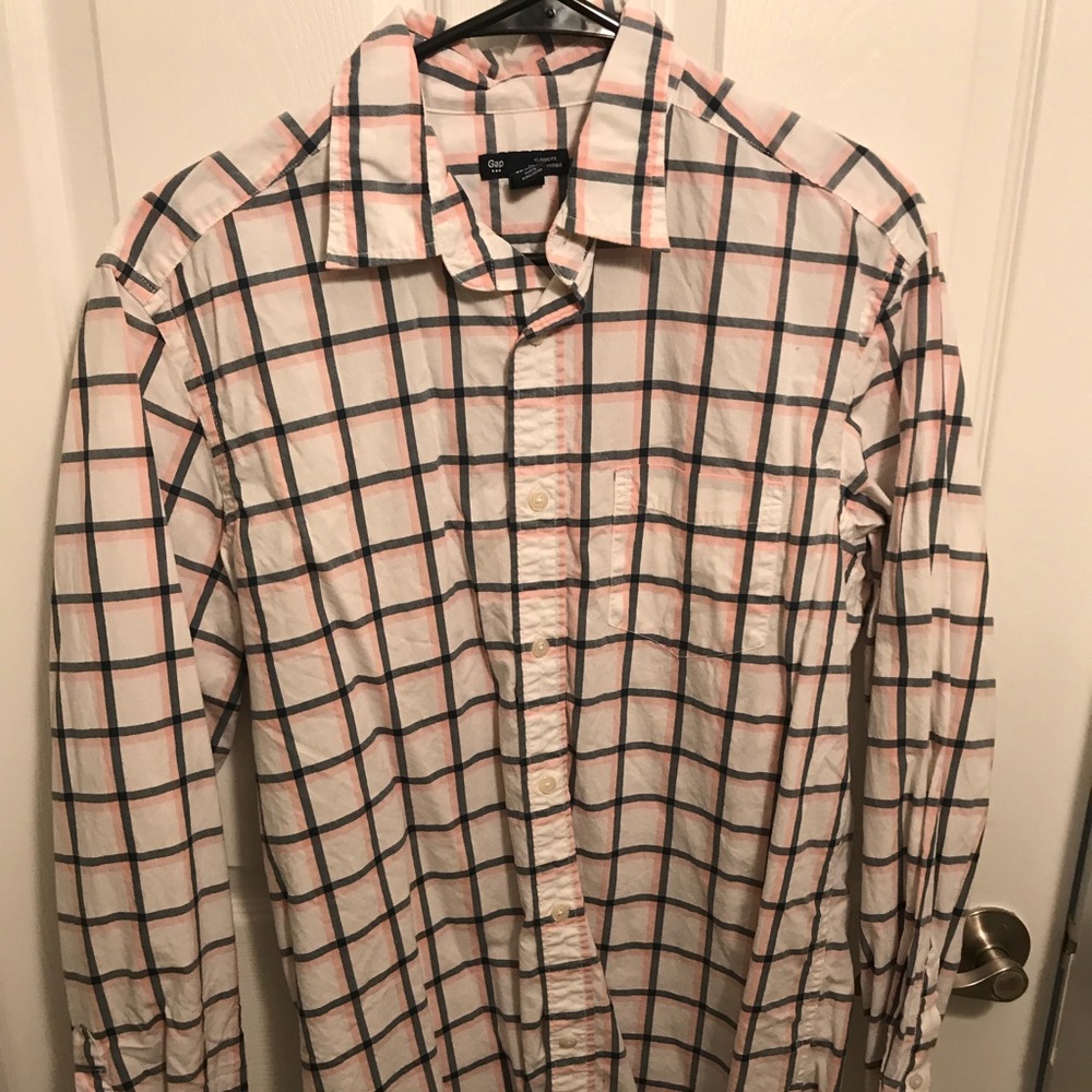 Gap Classic Fit Plaid Button Down Shirt